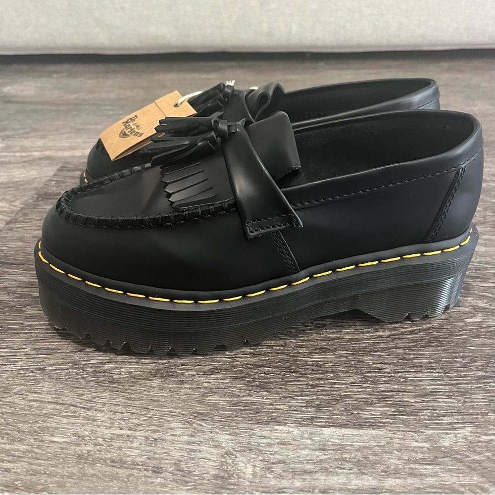Dr. Martens Black Leather Tassel Loafers - Picture 2 of 5